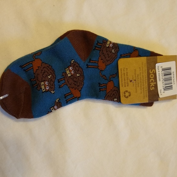 Lazy One Boys Blue Buffalo Socks - Picture 2 of 2